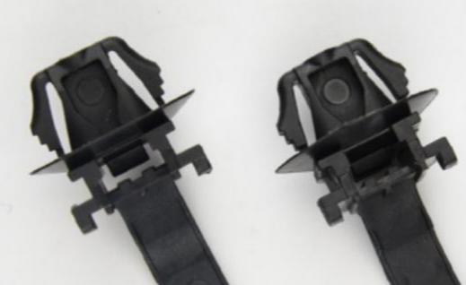 带箭头和圆盘的一体式固定扎带，适用于椭圆孔（kǒng）